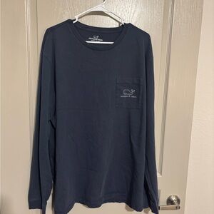Vineyard Vines Men's Deep Blue Long Sleeve Tee